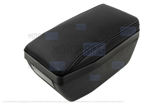 Штатный подлокотник Sal-Man экокожа с черной прострочкой для Лада Приора