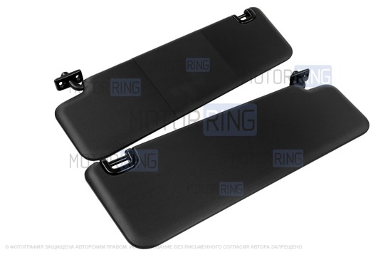 Козырьки солнцезащитные черные без зеркала для Лада 4х4 с 2020 г. в., Нива Легенд 