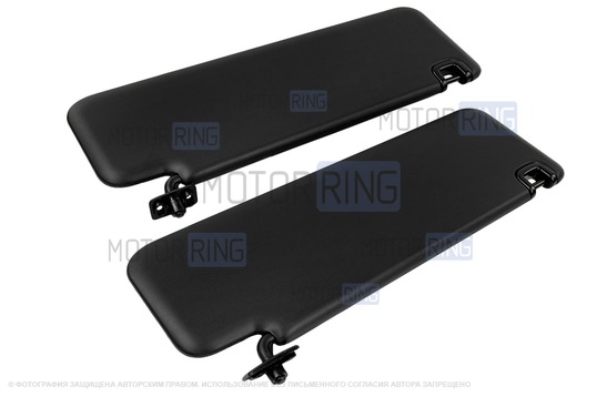 Козырьки солнцезащитные черные без зеркала для Лада 4х4 с 2020 г. в., Нива Легенд 