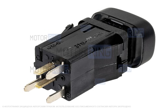 Кнопка включения обогрева заднего стекла с зеленой подсветкой и оранжевой индикацией для ВАЗ 2113-2115, Лада Калина, Шевроле Нива