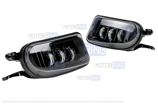 Диодные ПТФ Sal-Man 50W 4600lux 6000К 3 линзы для Мерседес Бенц C, CLK, E