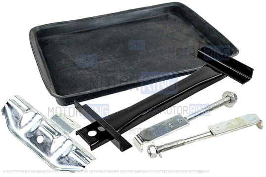 Крепление аккумулятора нового образца с резиновым ковриком для Лада Приора_1