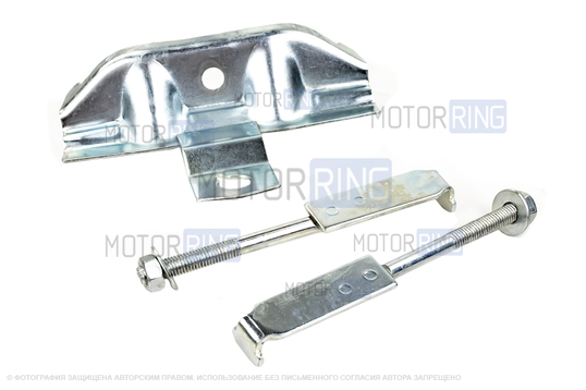 Крепление аккумулятора нового образца с резиновым ковриком для Лада Приора