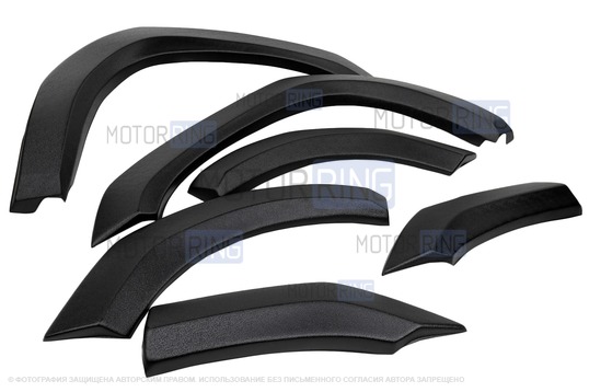 Декоративные накладки узкие квадратные неокрашенные на арки для Шевроле Нива, Лада Нива 2123_1