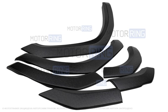 Декоративные накладки узкие квадратные неокрашенные на арки для Шевроле Нива, Лада Нива 2123