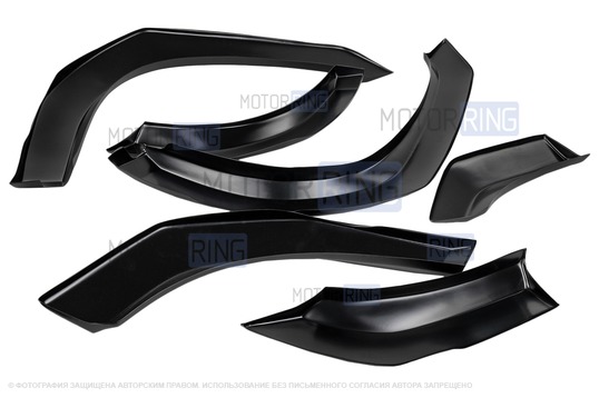 Декоративные накладки узкие квадратные неокрашенные на арки для Шевроле Нива, Лада Нива 2123