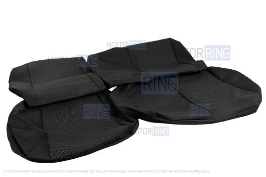 Обивка (не чехлы) сидений Recaro (черная ткань, центр Искринка) для ВАЗ 2111, 2112, Лада Приора хэтчбек, универсал