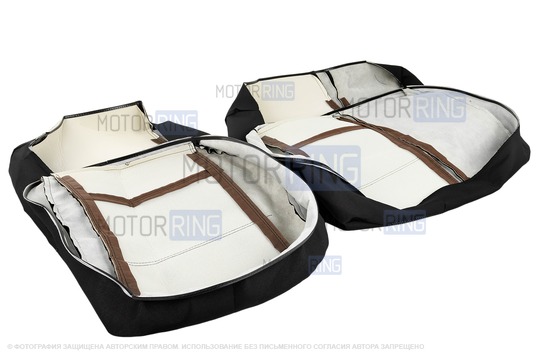 Обивка (не чехлы) сидений Recaro (черная ткань, центр Искринка) для ВАЗ 2111, 2112, Лада Приора хэтчбек, универсал