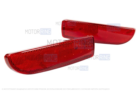 Катафоты диодные двухрежимные (стоп/габарит) в задний бампер для Лада Приора седан, хэтчбек