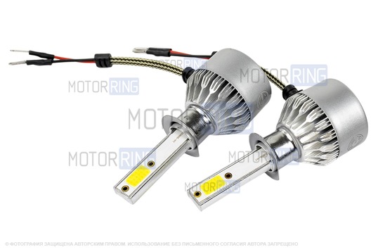Светодиодные лампы C6 с цоколем H1 36W 3800LM для ВАЗ 2103-2106, 2110-2112, 2113-2115, Лада Веста, Икс Рей, Калина, Приора, Шевроле/Лада Нива