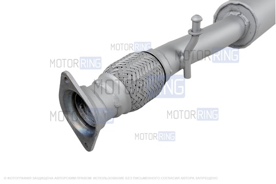 Резонатор DK Pro с гофрой на треугольном фланце (под паук) для Лада Веста