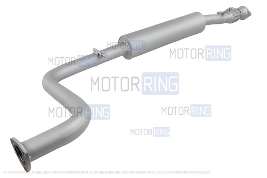 Резонатор DK Pro с гофрой на треугольном фланце (под паук) для Лада Веста