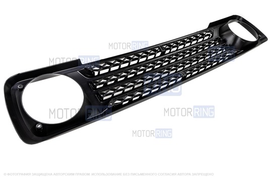 Решетка радиатора Урбан Делюкс с кронштейнами (без места под шильдик) для Лада 4х4 (Нива)