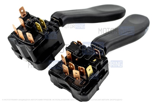 Комплект подрулевых переключателей нового образца с пыльниками (без провода) для ВАЗ 2108-21099, 2110-2112, 2113-2115, Шевроле Нива, Лада Нива Тревел