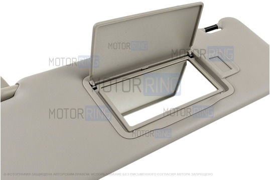 Солнцезащитный левый козырек с зеркалом под крышкой для Лада Ларгус FL, Икс Рей, Renault Logan 2, Sandero 2