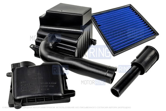 Корпус воздушного фильтра в полусборе (5 частей) с фильтром нулевого сопротивления для Лада Калина 1,6л_1