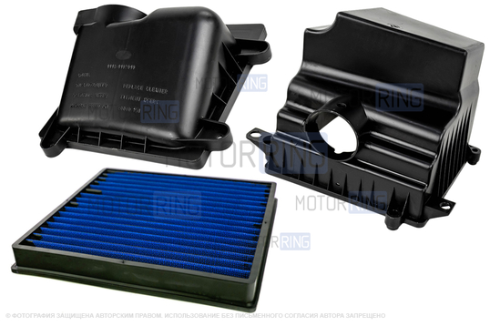 Корпус воздушного фильтра в полусборе (2 части) с фильтром нулевого сопротивления для Лада Калина 1,6л_1