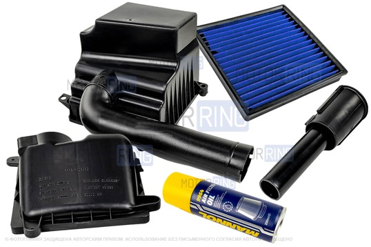 Корпус воздушного фильтра в полусборе (5 частей) с фильтром нулевого сопротивления и масляной пропиткой для Лада Калина 1,6л_1