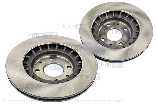 Вентилируемые передние тормозные диски МАВИКО Standart R14 с тормозными колодками BREMBO для ВАЗ 2110-2112, Лада Гранта, Гранта FL, Калина, Калина 2, Приора, Датсун