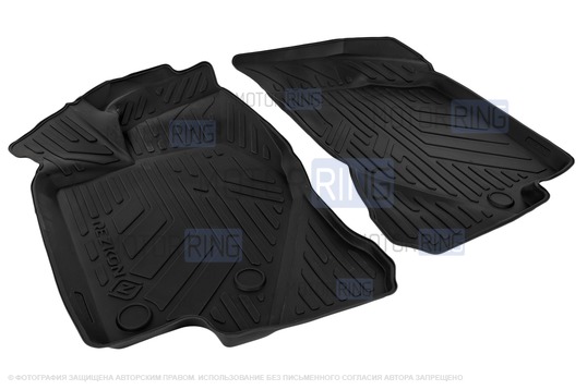 Салонные полиуретановые коврики Rezkon для Лада Гранта, Гранта FL, Калина 2