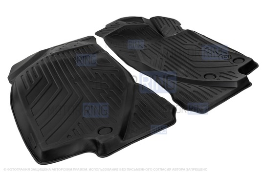 Салонные полиуретановые коврики Rezkon для Лада Гранта, Гранта FL, Калина 2