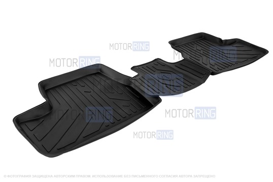 Салонные полиуретановые коврики Rezkon для Лада Гранта, Гранта FL, Калина 2