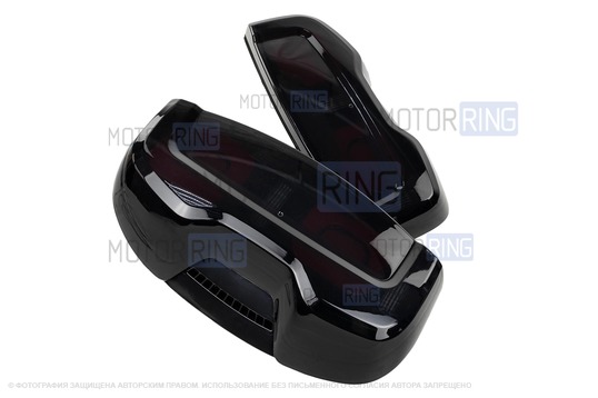 Комплект задних диодных тюнинг фонарей образца 2021 года в стиле Range Rover для Шевроле Нива, Лада Нива Тревел