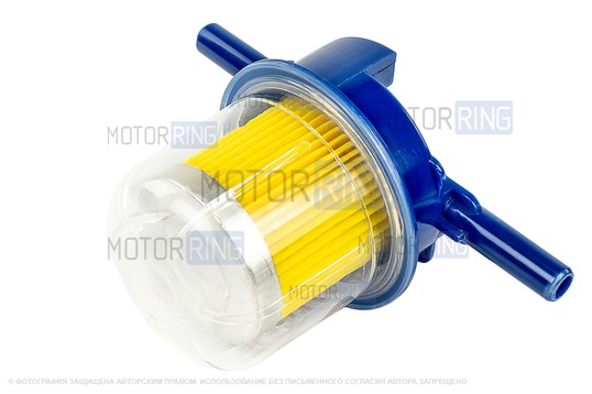 Топливный фильтр POLISTONE с отстойником для карбюраторных ВАЗ 2101-2107, 2108-21099, 2110-2112, 2113-2115