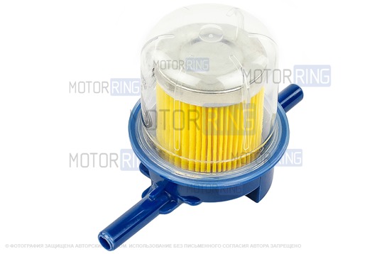 Топливный фильтр POLISTONE с отстойником для карбюраторных ВАЗ 2101-2107, 2108-21099, 2110-2112, 2113-2115