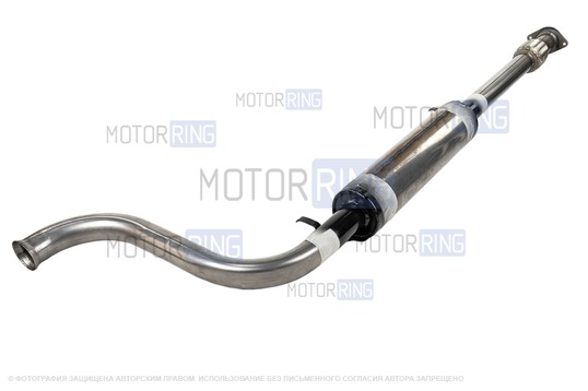 Резонатор Stinger Auto (под паук) из нержавеющей стали с гофрой для ВАЗ 2113-2115