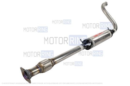 Резонатор Stinger Auto (под паук) из нержавеющей стали с гофрой для ВАЗ 2113-2115