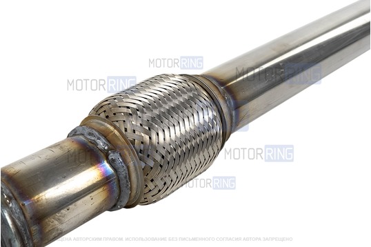 Резонатор Stinger Auto (под паук) из нержавеющей стали с гофрой для ВАЗ 2113-2115