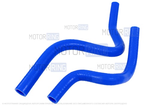 Патрубки печки силиконовые синие CS20 PROFI для Лада Калина 2, Гранта