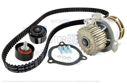 Комплект ремня ГРМ CHINA ORIGINAL GATES с помпой 21126 Luzar Turbo для 16-клапанных Лада Приора, Калина, Калина 2, Гранта, Гранта FL, Ларгус, Ларгус FL, Веста, Икс Рей, Датсун_1