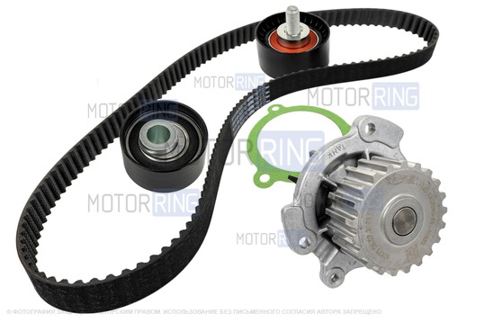 Комплект ремня ГРМ GATES с помпой 21126 ТЗА серии Норма для 16-клапанных Лада Приора, Калина, Калина 2, Гранта, Гранта FL, Ларгус, Ларгус FL, Веста, Икс Рей, Датсун_1