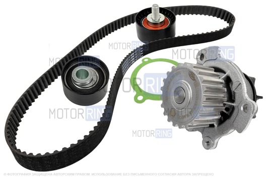 Комплект ремня ГРМ GATES с помпой 21126 ТЗА серии Стандарт для 16-клапанных Лада Приора, Калина, Калина 2, Гранта, Гранта FL, Ларгус, Ларгус FL, Веста, Икс Рей, Датсун_1