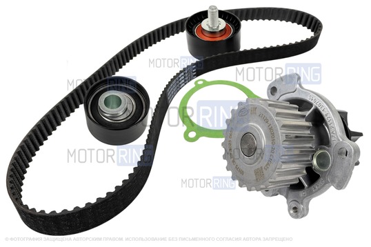 Комплект ремня ГРМ GATES с помпой 21129 ТЗА серии Люкс для 16-клапанных Лада Приора, Калина, Калина 2, Гранта, Гранта FL, Ларгус, Ларгус FL, Веста, Икс Рей, Датсун_1