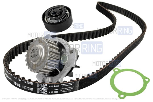 Комплект ремня ГРМ Gates с помпой ТЗА Люкс для 8-клапанных Лада Калина, Калина 2, Гранта, Гранта FL, Приора, Ларгус, Ларгус FL, Веста NG, Датсун_1