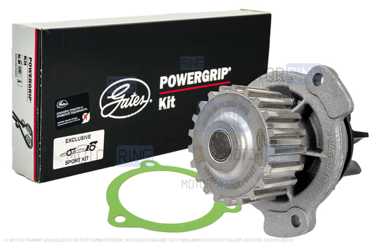 Усиленный комплект ремня ГРМ GATES с помпой ТЗА серии Комфорт для 8-клапанных ВАЗ 2108-21099, 2110-2112, 2113-2115, Лада Приора, Калина, Калина 2, Гранта в комплектации Стандарт, Ока_1