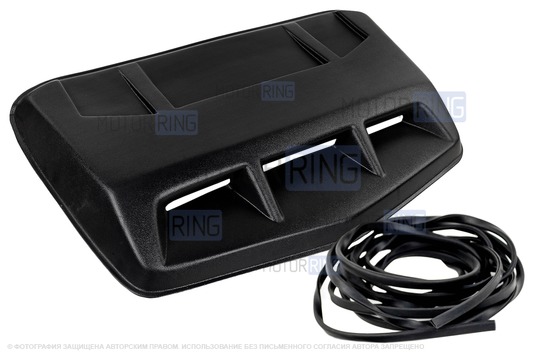 Воздухозаборник Хамелеон на капот с уплотнителем пластиковых накладок (2 метра) для Лада 4х4, Нива Легенд_1