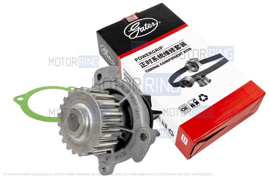Комплект ремня ГРМ CHINA ORIGINAL GATES с помпой ТЗА серии Комфорт образца 21116 для 8-клапанных Лада Калина, Калина 2, Гранта, Гранта FL, Приора, Ларгус, Ларгус FL, Веста NG, Датсун_1