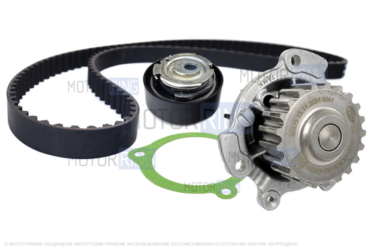 Комплект ремня ГРМ Marel Standart с помпой ТЗА серии Люкс образца 21128 для 8-клапанных Лада Калина, Калина 2, Гранта, Гранта FL, Приора, Ларгус, Ларгус FL, Веста NG, Датсун_1