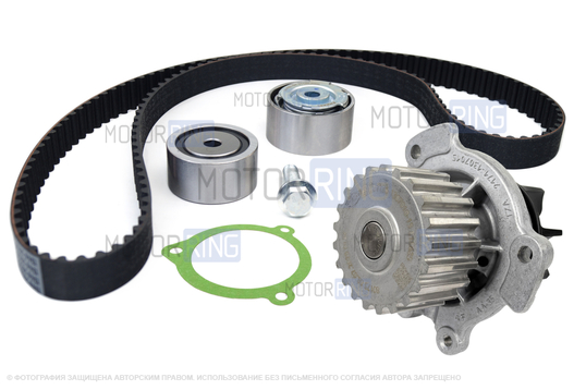 Комплект ГРМ Marel Magnum с помпой 21126 ТЗА серии Норма для 16-клапанных Лада Приора, Калина, Калина 2, Гранта, Гранта FL, Ларгус, Ларгус FL, Веста, Икс Рей, Датсун_1