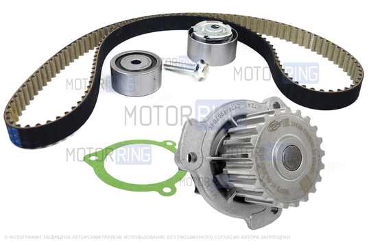 Комплект ГРМ Marel Kit Sport с помпой 21126 ТЗА серии Комфорт для 16-клапанных Лада Приора, Калина, Калина 2, Гранта, Гранта FL, Ларгус, Ларгус FL, Веста, Икс Рей, Датсун_1