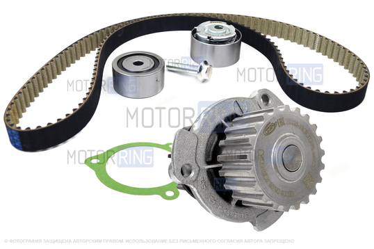 Комплект ГРМ Marel Kit Sport с помпой 21126 ТЗА серии Стандарт для 16-клапанных Лада Приора, Калина, Калина 2, Гранта, Гранта FL, Ларгус, Ларгус FL, Веста, Икс Рей, Датсун_1