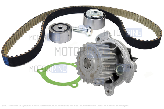 Комплект ГРМ Marel Kit Sport с помпой 21129 ТЗА серии Люкс для 16-клапанных Лада Приора, Калина, Калина 2, Гранта, Гранта FL, Ларгус, Ларгус FL, Веста, Икс Рей, Датсун_1