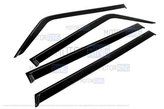 Дефлекторы (ветровики) дверей Azard Voron Glass для ВАЗ 2104