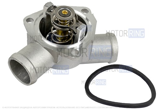 Крышка термостата HOFER с элементом 21082 (85 градусов) для инжекторных ВАЗ 2108-21099, 2110-2112, 2113-2115, Лада Приора, Калина_1