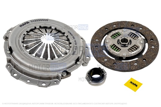 Комплект сцепления MAPA в сборе под тросиковую КПП для Лада Приора, Калина 2, Гранта, Гранта FL, Веста, Икс Рей, Датсун_1