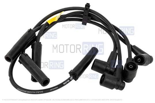 Высоковольтные провода SLON GO для 8-клапанных инжекторных ВАЗ 2108-21099, 2110-2112, 2113-2115 с двигателем 1.5л_1